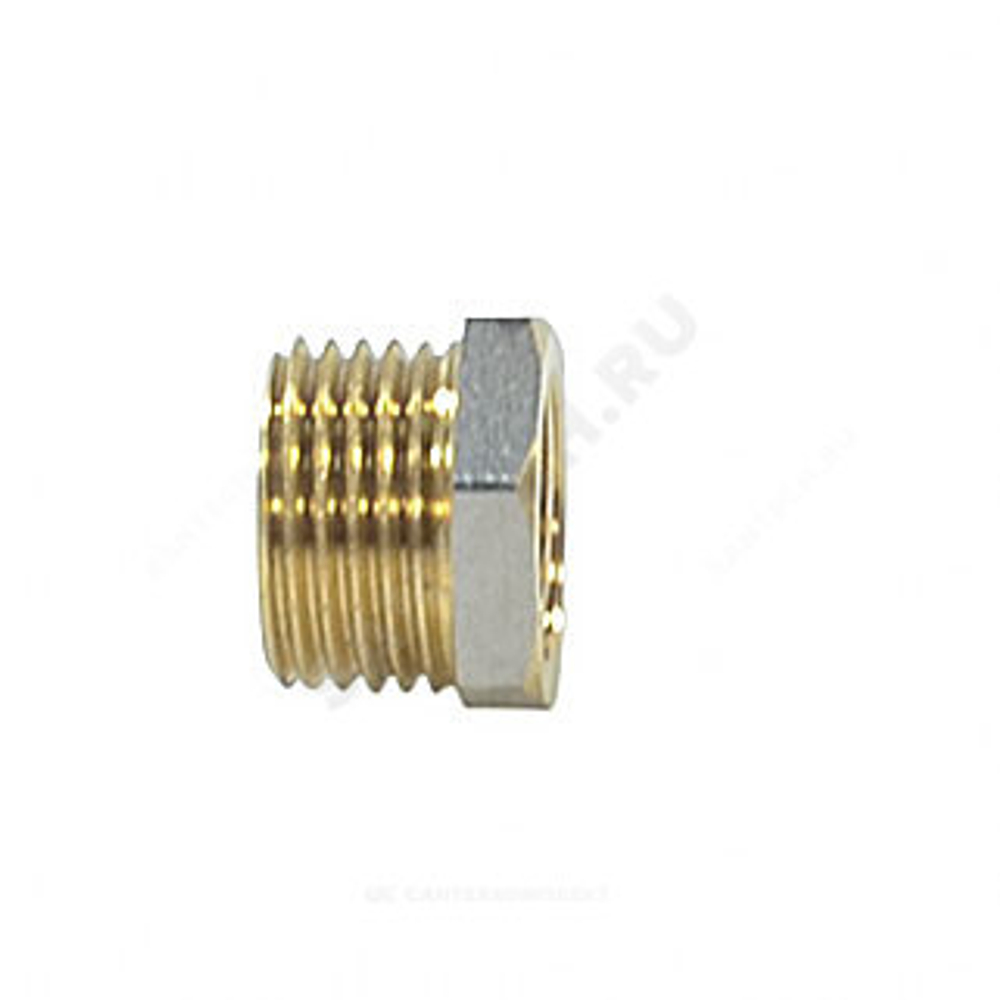 Футорка латунь никель Ду 40х20 (1 1/2"х3/4") НР/ВР 9024 ГОСТ 32585-2013 Aquasfera 9024-08