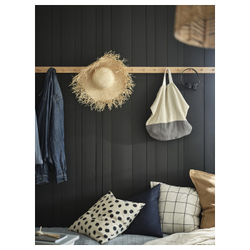 IKEA ODDNY  (ИКЕА ОДДНЙ)  -  Наволочка, кремовый/черный точечный рисунок, 50x50 см