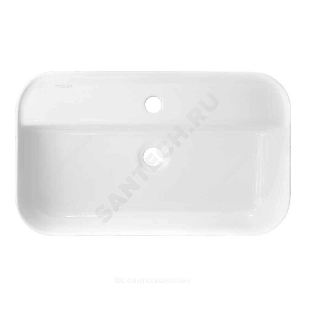 Умывальник мебельный Infinity SLF 60 1 отверстие под смеситель по центру белый Sanita Luxe WB.CT/Infinity/60-C.Shelf/WHT.G/S1