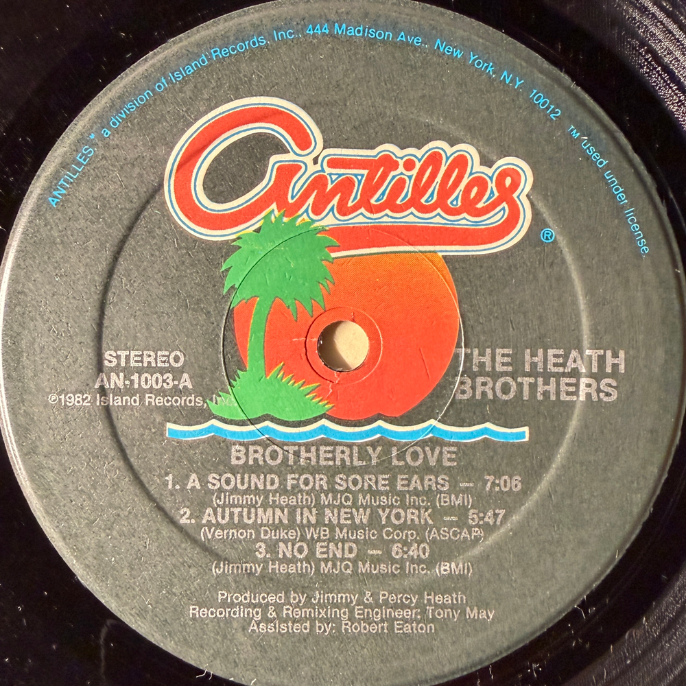The Heath Brothers ‎– Brotherly Love (США 1982г.)