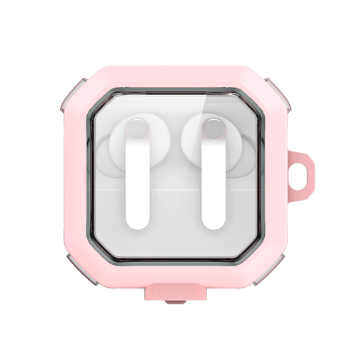 Чехол с рамками розового цвета из TPU и PC для наушников Samsung Buds4 и Buds 4 Pro, серия SECD Series Case от Dux Ducis