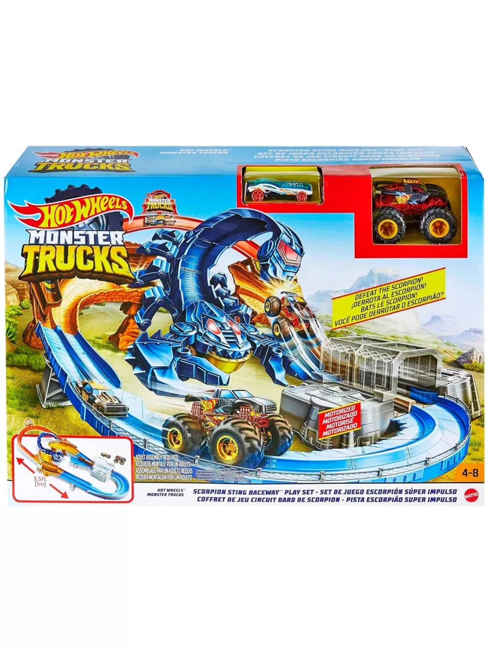 Автотрек Хот Вилс трек Monster Truck Жало Скорпиона GTL33