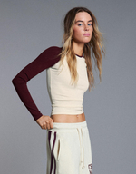 Женский лонгслив с рукавами реглан - BERSHKA