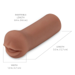 Коричневый мастурбатор-ротик 12,7см PipeDream PDX Extreme Coed Cocksucker Stroker in Brown RD42429