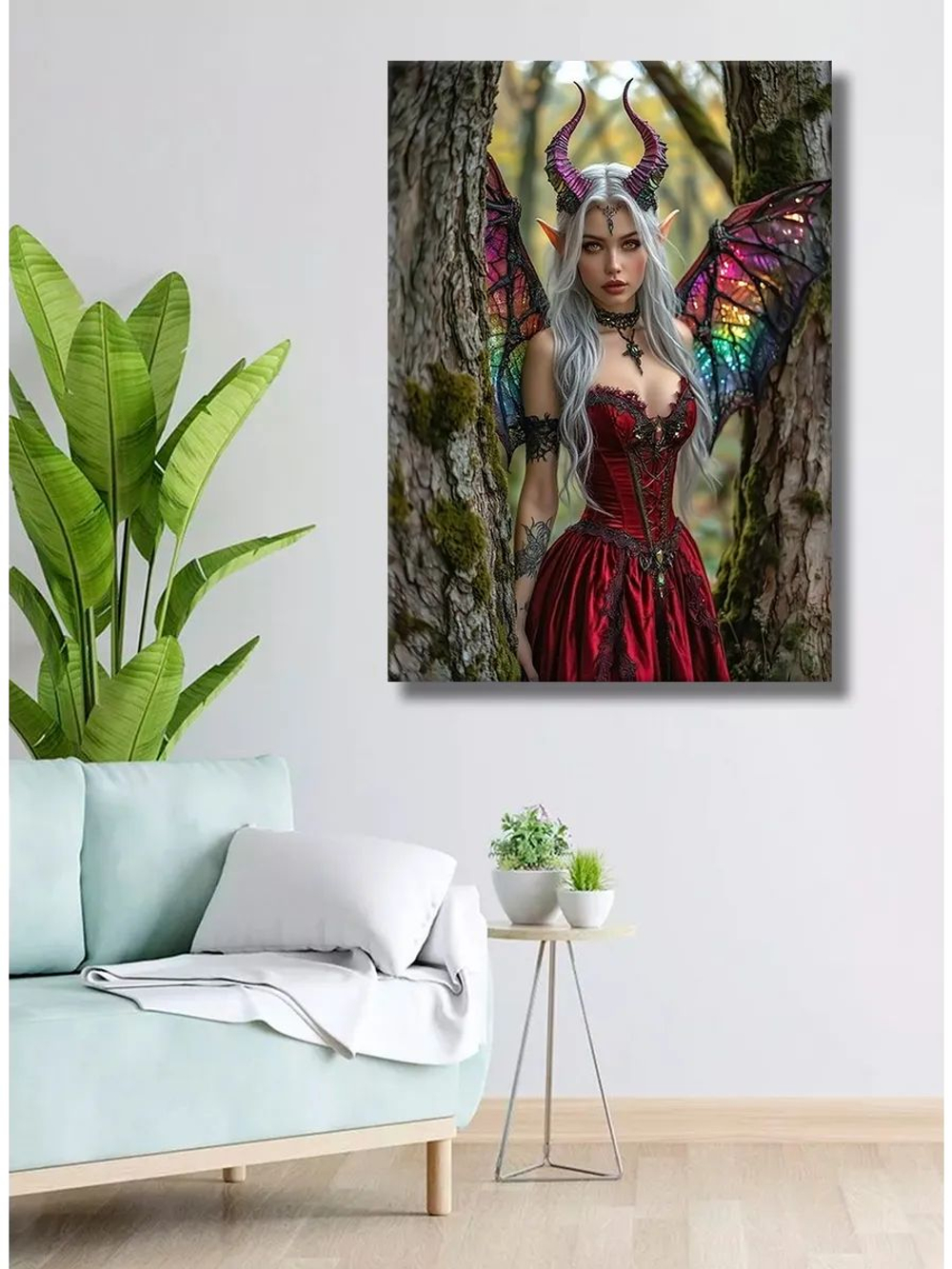 Картина "Демоническая всадница", галерейная 50х70см 1шт.