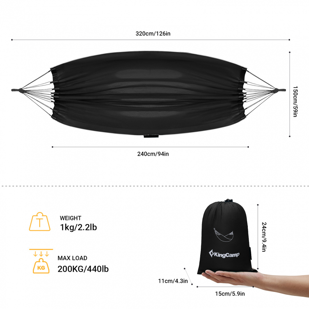 Гамак KingCamp Cinderella Hammock black [KC2001]