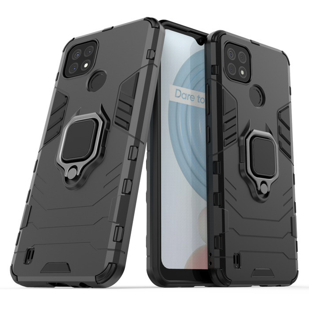Противоударный чехол с кольцом Panther Case для Realme C21 / C11