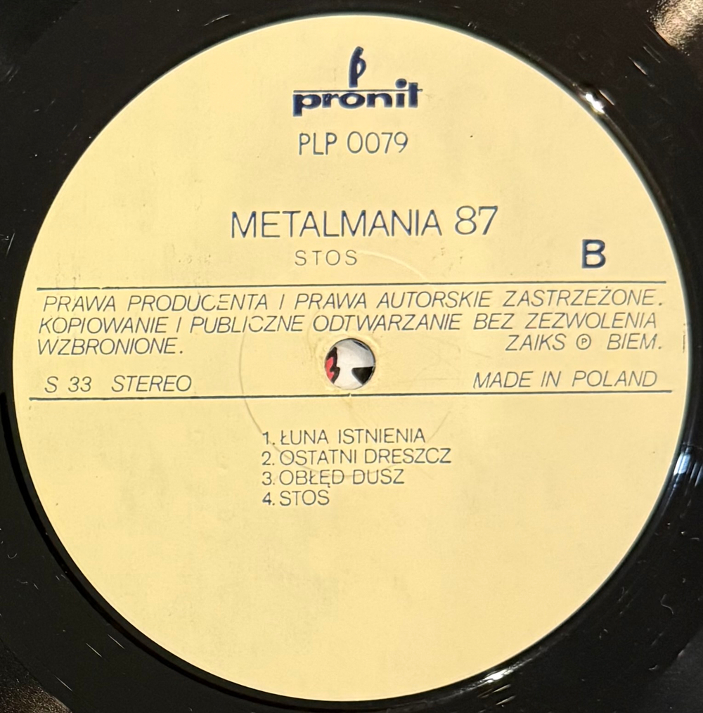 Виниловая пластинка Сборник Open Fire / Stos – Metalmania '87 LP