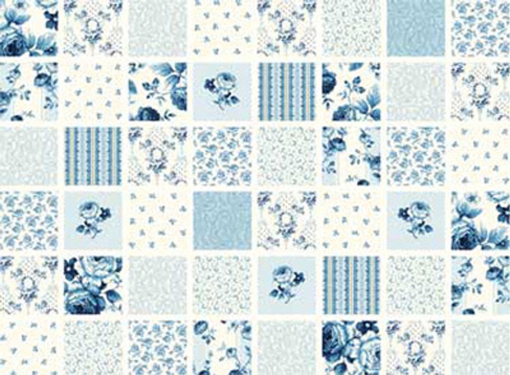 Ткань для пэчворка Peppy Symphony Rose Panel 4617, отрез 60х110 см, 146 г/м², 25375 BLU1, General Fabrics Ткань для пэчворка Peppy Symphony Rose Panel 4617, отрез 60х110 см, 146 г/м², 25375 BLU1, General Fabrics