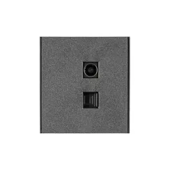 Розетка TV+RJ45 Cat 6 KRANZ Miele Strong Графит KR-78-0722-6