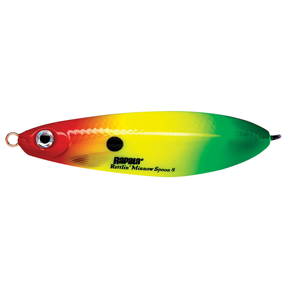 Незацепляйка RAPALA Rattlin' Minnow Spoon 8 см, цвет RYGR