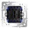 Механизм перекрёстного переключателя двухклавишного Voltum S70 VLS0205M