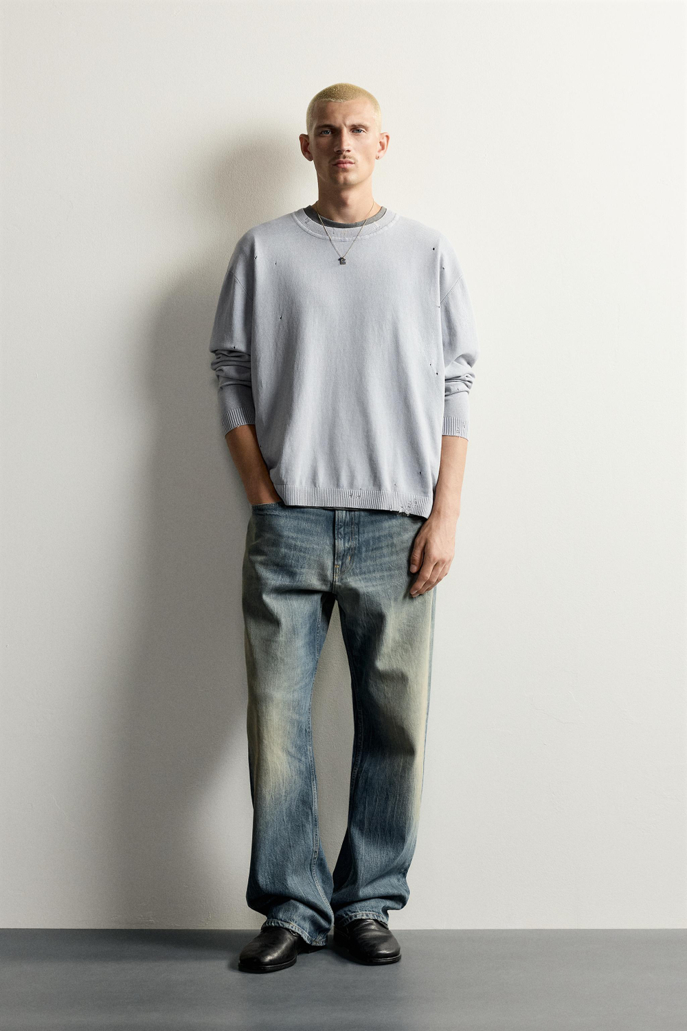 ЛЕГКИЙ СВИТЕР С РАЗРЕЗАМИ — ZARA