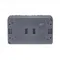 Розетка двойная с крышкой IP54 Systeme Electric AtlasDesign Profi54 Антрацит ATN544026