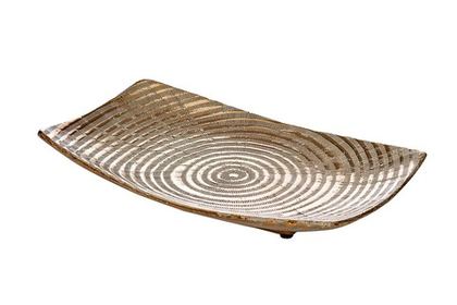Блюдо декоративное 30x18x4см Garda Decor золотое