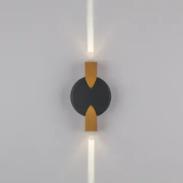 Уличный настенный светодиодный светильник 2W 4000К 380623 чёрный/золото Dito Lightstar