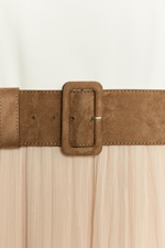 КОМБИНИРОВАННОЕ ПЛАТЬЕ МИДИ С РЕМНЕМ — ZARA