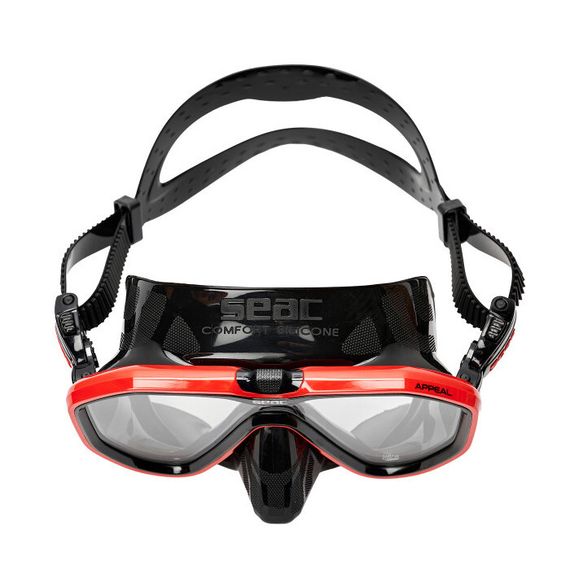 Маска Seac Sub Appeal черно-красная рамка/черный силикон