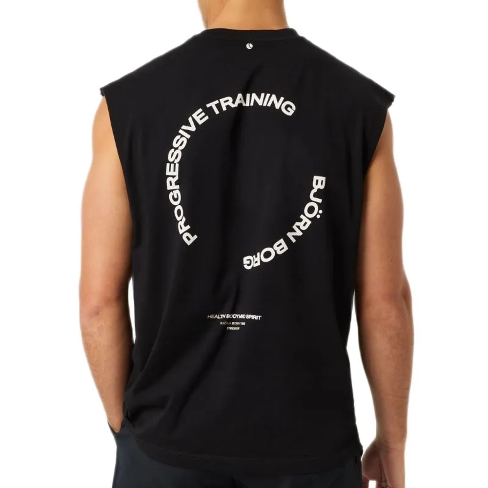Мужская теннисная футболка Björn Borg Gym Sleeveless - black beauty