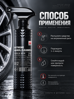 BINDER Очиститель резины и дисков 2в1 с индикатором Extreme Wheel Cleaner+ (pH 8,5) 500мл