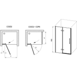 Душевая дверь Ravak Cool COSD2-100 X0VVACA00Z1 профиль Хром стекло Transparent