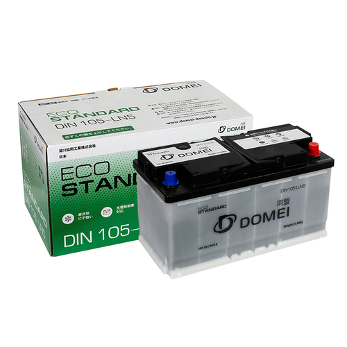 Аккумулятор DOMEI Eco STANDARD DIN 105 - LN5, 105Ah, 850A, 353x175x190, бортик DIN105LN5