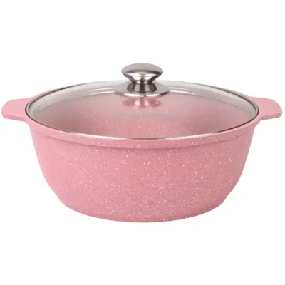 Кастрюля-жаровня 4л «Trendy style» (rose) со стеклянной крышкой ж41tsr