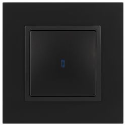 Выключатель ЭРА Elegance 14-1102-05 с подсветкой 10АХ-250В IP20 антрацит | Эра Elegance