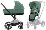 Коляска 3 в 1 Cybex Priam IV Chrome Brown complete и автокресло Cloud T i-Size Leaf Green Plus Leaf Green
