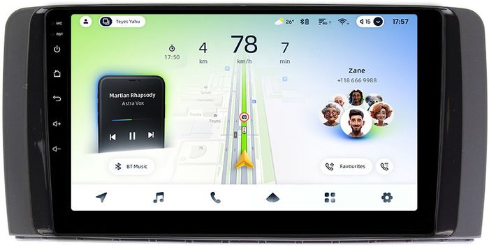 Магнитола для Mercedes-Benz R W251 2005-2015 - Teyes CC4L монитор 9" IPS, Android 14, Быстрая, Snapdragon 662, CarPlay, 4G SIM-слот