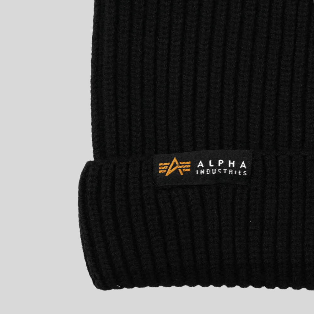 Балаклава Alpha Industries Label Balaclava Black (Черная)