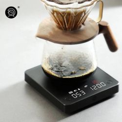 Весы кофейные портативные MINI SCALE (POUR-OVER&ESPRESSO) белые 0,2-2000гр батарея 1800mAH ZeroHero