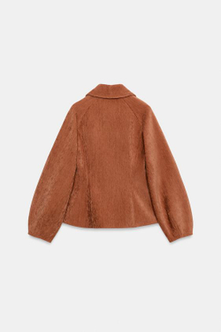 ZARA ПРИТАЛЕННАЯ КУРТКА С ЗАПАХОМ, ЦВЕТ ЖЖЕНОГО АПЕЛЬСИНА