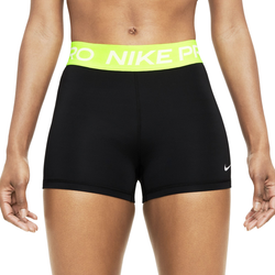 Женские Шорты теннисные Nike Pro 365 Short 3in - black/volt/white