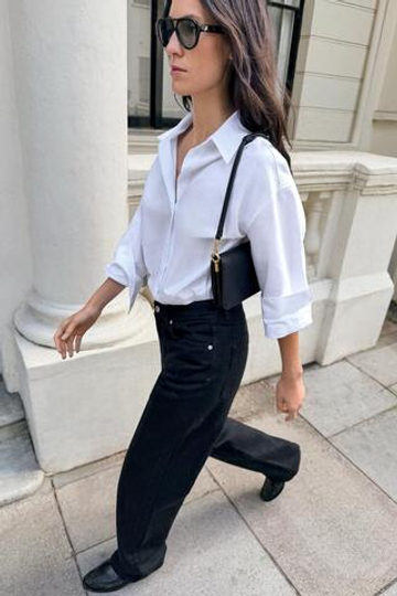 ZARA ДЖИНСЫ Z1975 REGULAR FIT LONG LENGTH С ВЫСОКОЙ ПОСАДКОЙ, ЧЕРНЫЙ