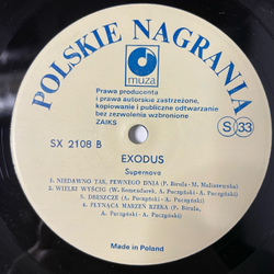 Винтажная виниловая пластинка LP Exodus Supernova (Польша 1982)