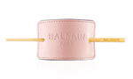 Balmain Заколка для волос кожаная с тиснением пастельный розовый Лимитированная Коллекция