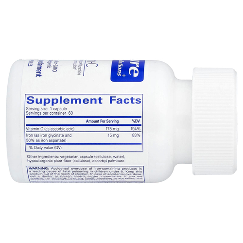 Pure Encapsulations, Iron-C, 60 капсул