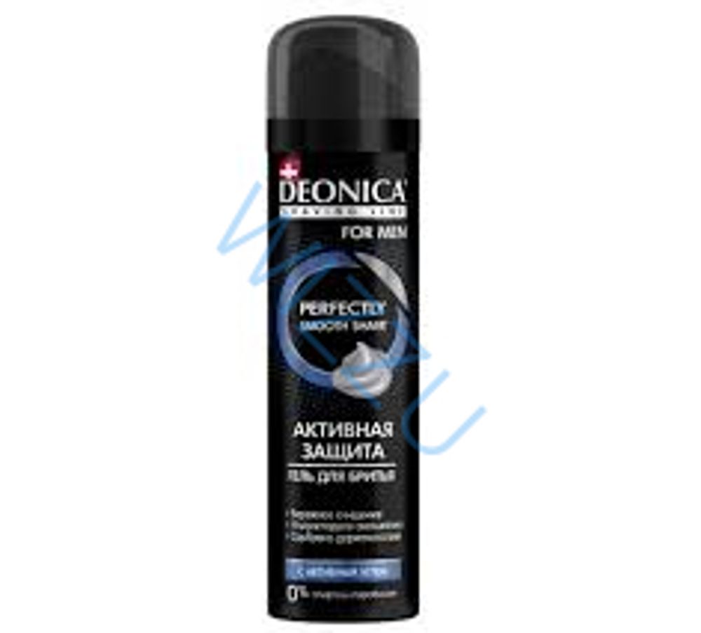 Гель для бритья DEONICA FOR MEN 200 мл Активная защита с черным углем