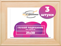 Глухой подрамник 21x30 см. сеч. 40х18 мм. (3 штуки)
