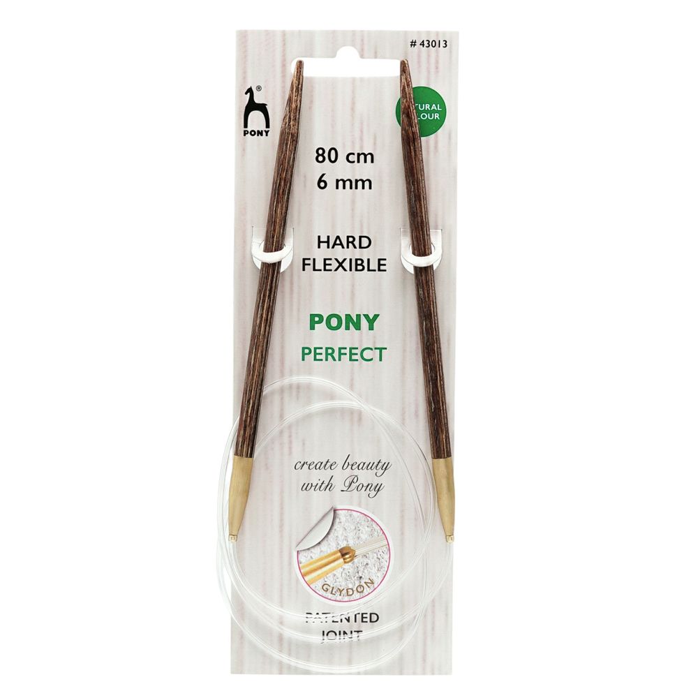 Спицы круговые Pony Perfect ⌀6.0 мм, 80 см, дерево, 43013