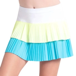 Детская теннисная юбка Lucky in Love Sunset Spin Doubles Pleated - parrot
