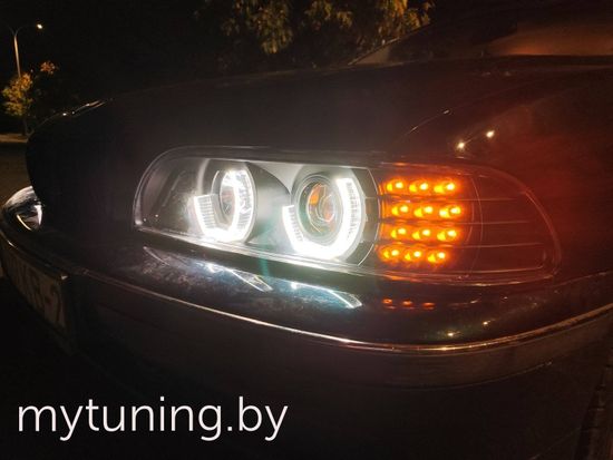 Передние фары Bmw 5 E39 daylight black