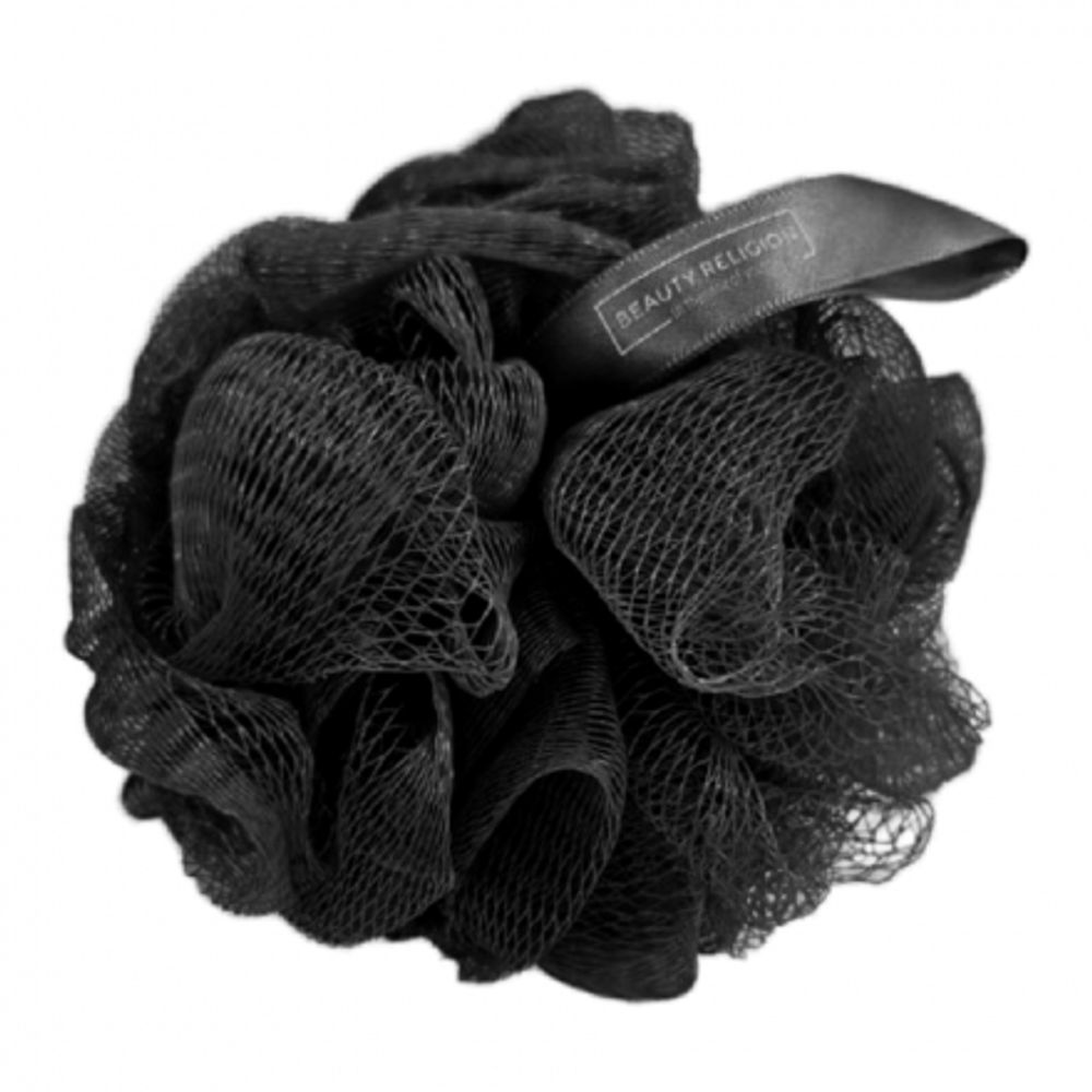Мочалка-облако для тела "Чёрная" BEAUTY RELIGION Washcloud Black