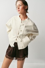 КОМБИНИРОВАННЫЕ ШОРТЫ С КРУЖЕВОМ — ZARA