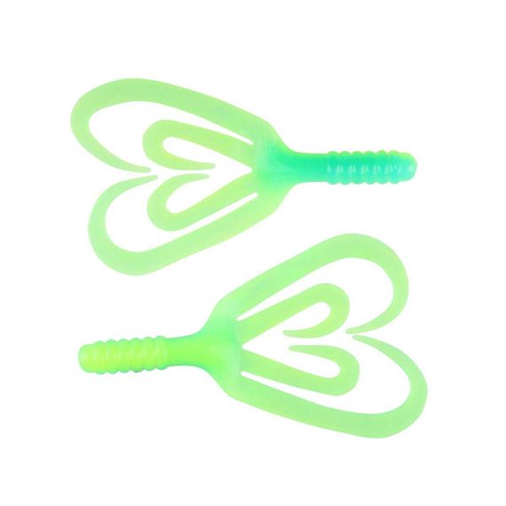 Твистер Helios Credo Four tail 2,35"/6,0 см Blue Lime 10шт. (HS-20-040)