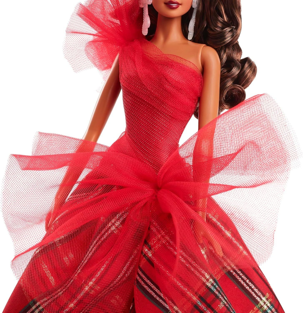 Кукла Barbie 2024 Holiday Шатенка Коллекционная