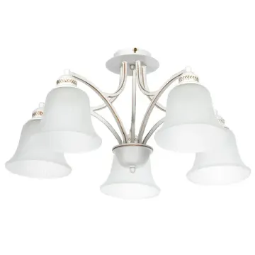 Люстра потолочная 5*E27 A2713PL-5WG белый/золотистый EMMA Arte Lamp