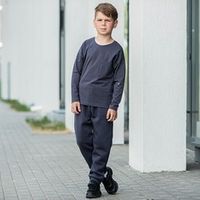 Лонгслив базовый "Графит" подростковый