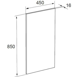 THE GAP ORIGINAL Зеркало  450х850 мм, светильник (подходит к серии DEBBA)
